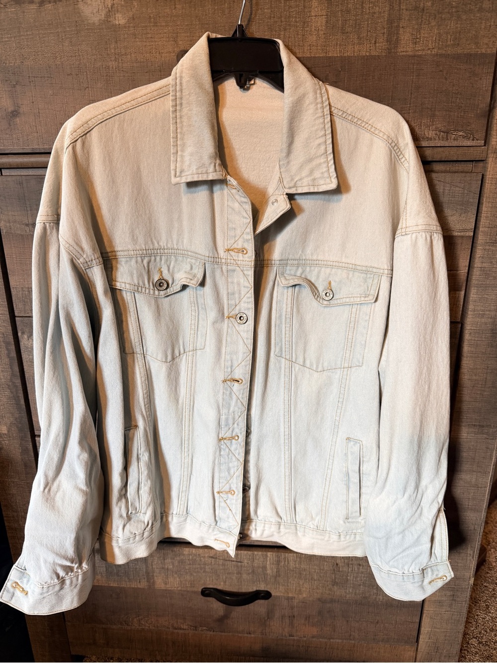 Classic Light blue Denim Jacket - Women's Casual Jacket, oversized